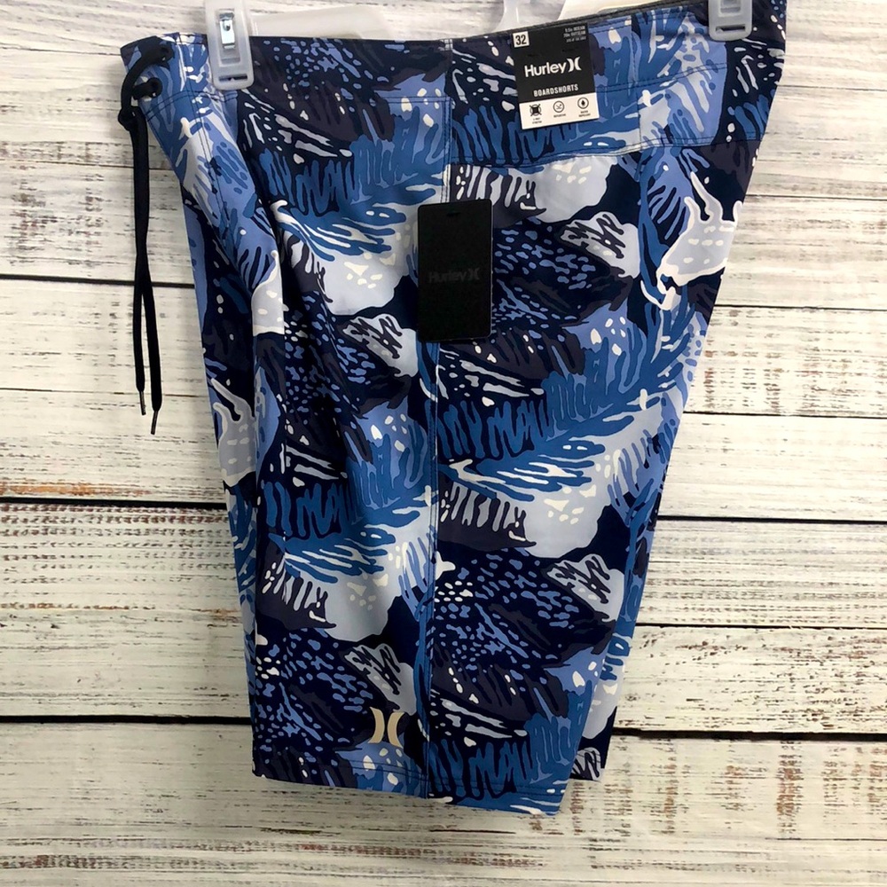 Hurley Men's Blue Patterned Board Shorts